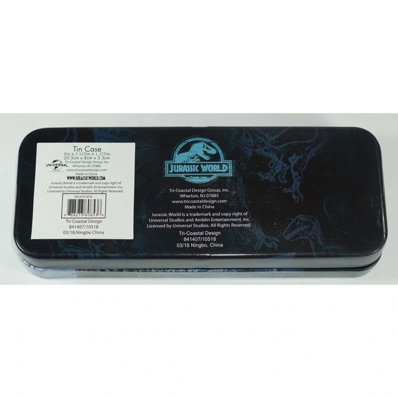 Jurassic World Pencil Case Tin Universal Studios - Picture 4 of 7